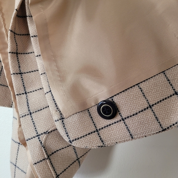 Pendleton Vintage Fully Lined Wool One Button Blazer Cream Navy Size 4 USA Made - Picture 3 of 10